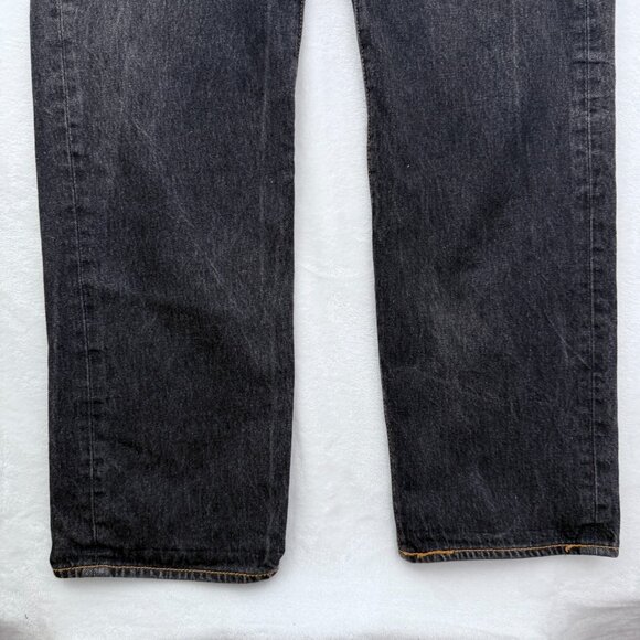 Levis 501 Jeans Mens 38x34(34x31) Black Original Fit Straight Leg Button Fly - Picture 11 of 14
